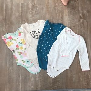 4 long sleeve girls onesies.